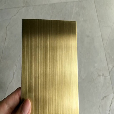 EN Ss304 Farbiges Edelstahlblech Metallhaarlinie Finale 0,8 mm Kaltgewalzt 1000*2000mm