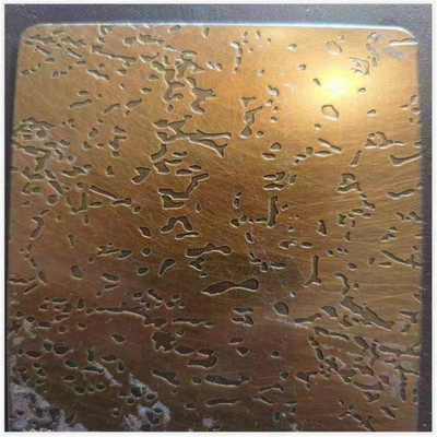 Farbige kundengebundene Größe der Edelstahlblech-304 goldene Oberflächen-0.2mm Stärke walzte kalt