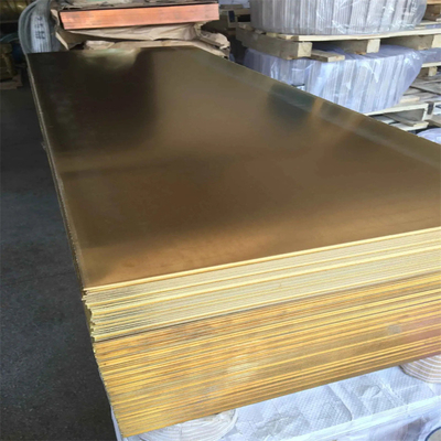 C21000 Poliertes Messingblatt Gelb 0,1-30 mm Dicke Astm Standard-Anpassung Größe